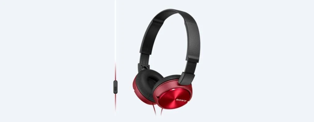 Laidinės ausinės Sony MDR-ZX310R, juodos/raudonos spalvos