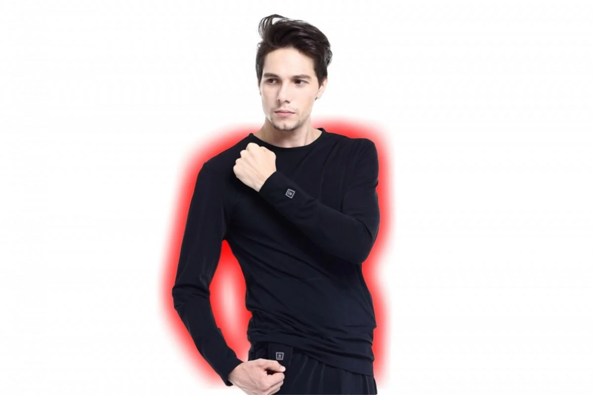 Šildomi marškinėliai T-Shirt Glovii GJ1 su baterija (iki 6val.)