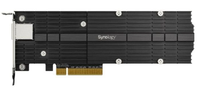 Kontroler Synology PCIe 3.0 x8 – 2x M.2 PCIe NVMe + 10Gbe Ethernet (E10M20-T1)