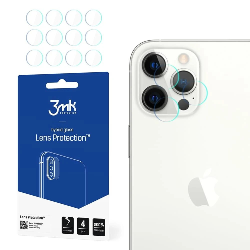 LCD apsauginė plėvelė kamerai 3MK Flexible Glass Lens Apple iPhone 12 Pro Max