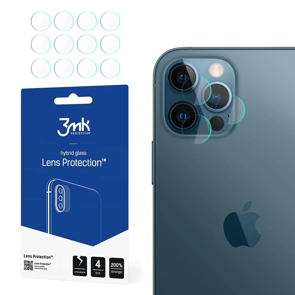 LCD apsauginė plėvelė kamerai 3MK Flexible Glass Lens Apple iPhone 12 Pro