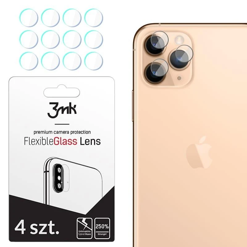 LCD apsauginė plėvelė kamerai 3MK Flexible Glass Lens Apple iPhone 11 Pro