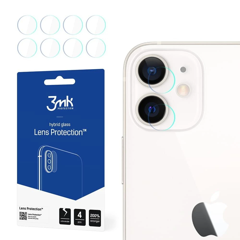 LCD apsauginė plėvelė kamerai 3MK Flexible Glass Lens Apple iPhone 12
