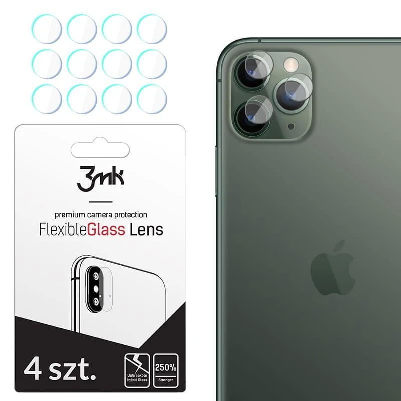 LCD apsauginė plėvelė kamerai 3MK Flexible Glass Lens Apple iPhone 11 Pro Max