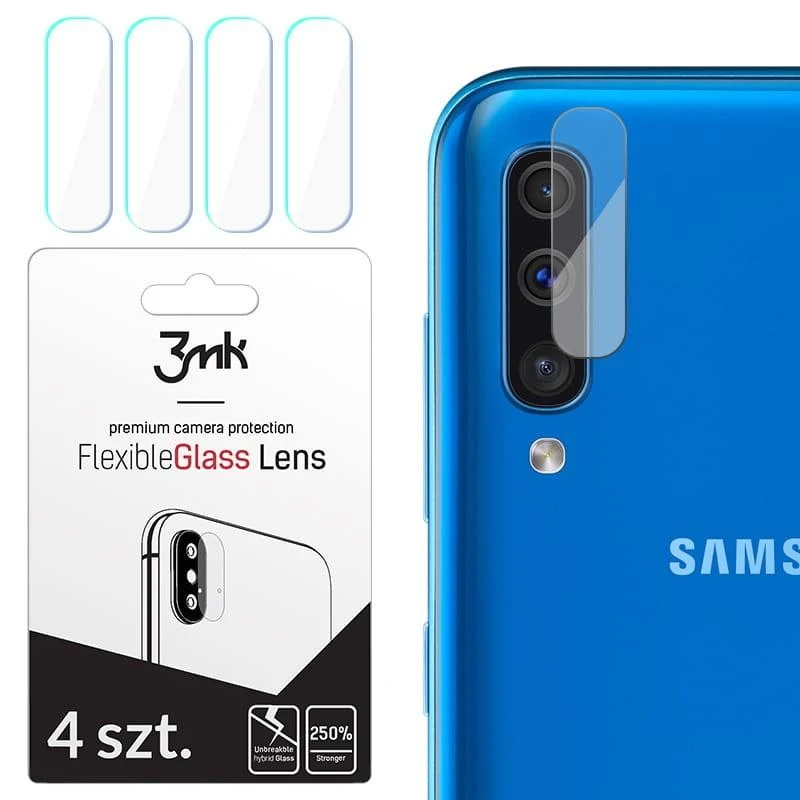 HYBRID GLASS 3MK FLEXIBLE GLASS LENS SAMSUNG GALAXY A50 FOR CAMERA 4 PCS.