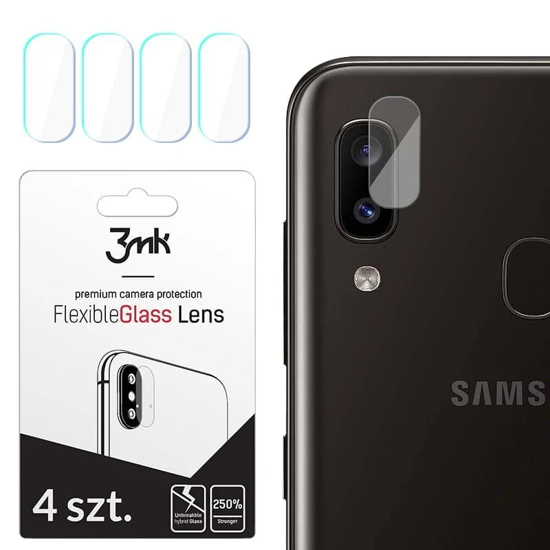 3MK objektyvo apsauga „Samsung A202 A20e Hybrid“ stiklo skirtukai kamerai, 4 dalys