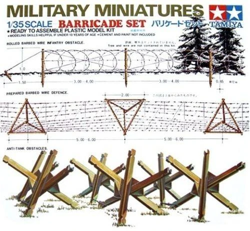 Tamiya 1/35 užtvarų rinkinys 35027 – dioramoms ir maketams