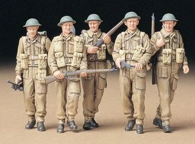 Tamiya britų pėstininkų plastikinės figūros 1/35 patrulyje (35223)