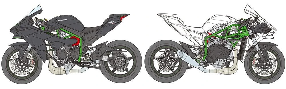 Tamiya - Kawasaki Ninja H2R, 1/12, 14131