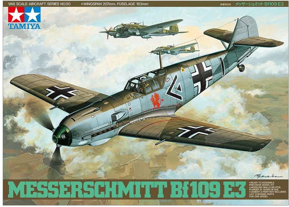 Tamiya - Messerschmitt Bf 109E3, 1/48, 61050