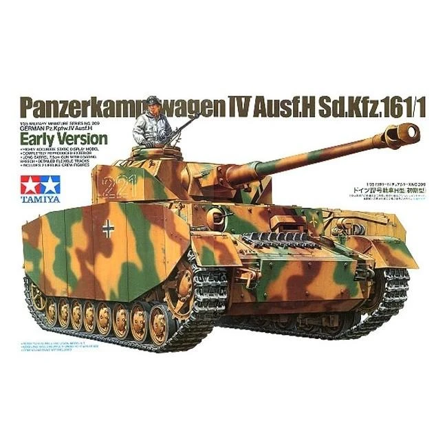 Tamiya Plastikinis tanko modelis - pz Kpfw IV Ausf. H Early Ver., Color