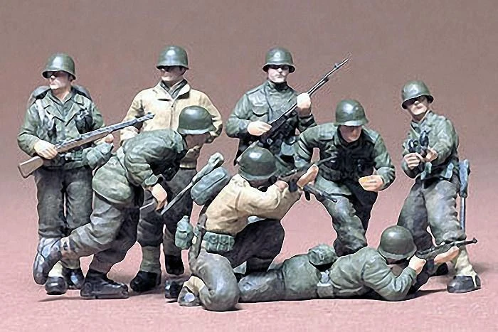 Tamiya JAV pėstininkų figūrėlės 1/35 – Vakarų Europa, 35048