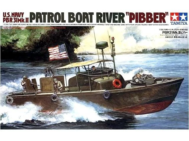 Tamiya – JAV karinio jūrų laivyno PBR 31 Mk.II patrulinio laivo upė „Pibber“, 1/35, 35150