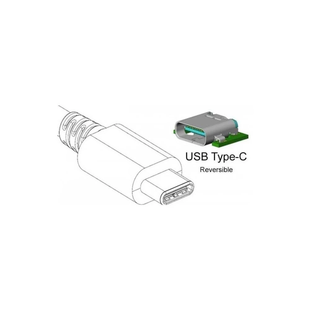 USB-C jungties techninė schema ir sandara