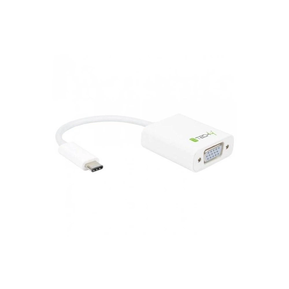 Techly USB-C į VGA adapteris, baltas