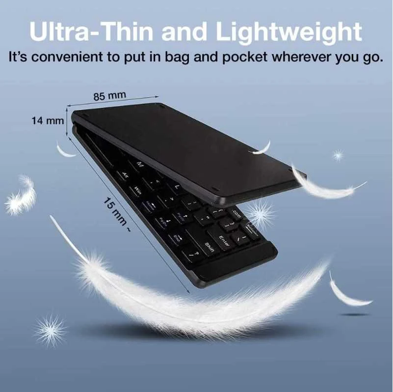 TECHLY USB Bluetooth Foldable Klaviatūra for Planšetė and Išmanusis telefonas