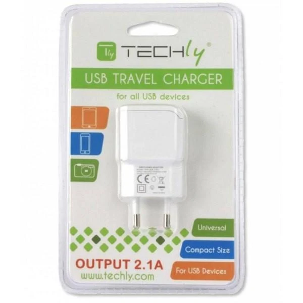 Techly IPW-USB-21EC mobiliojo įrenginio kroviklis Vidaus Balta