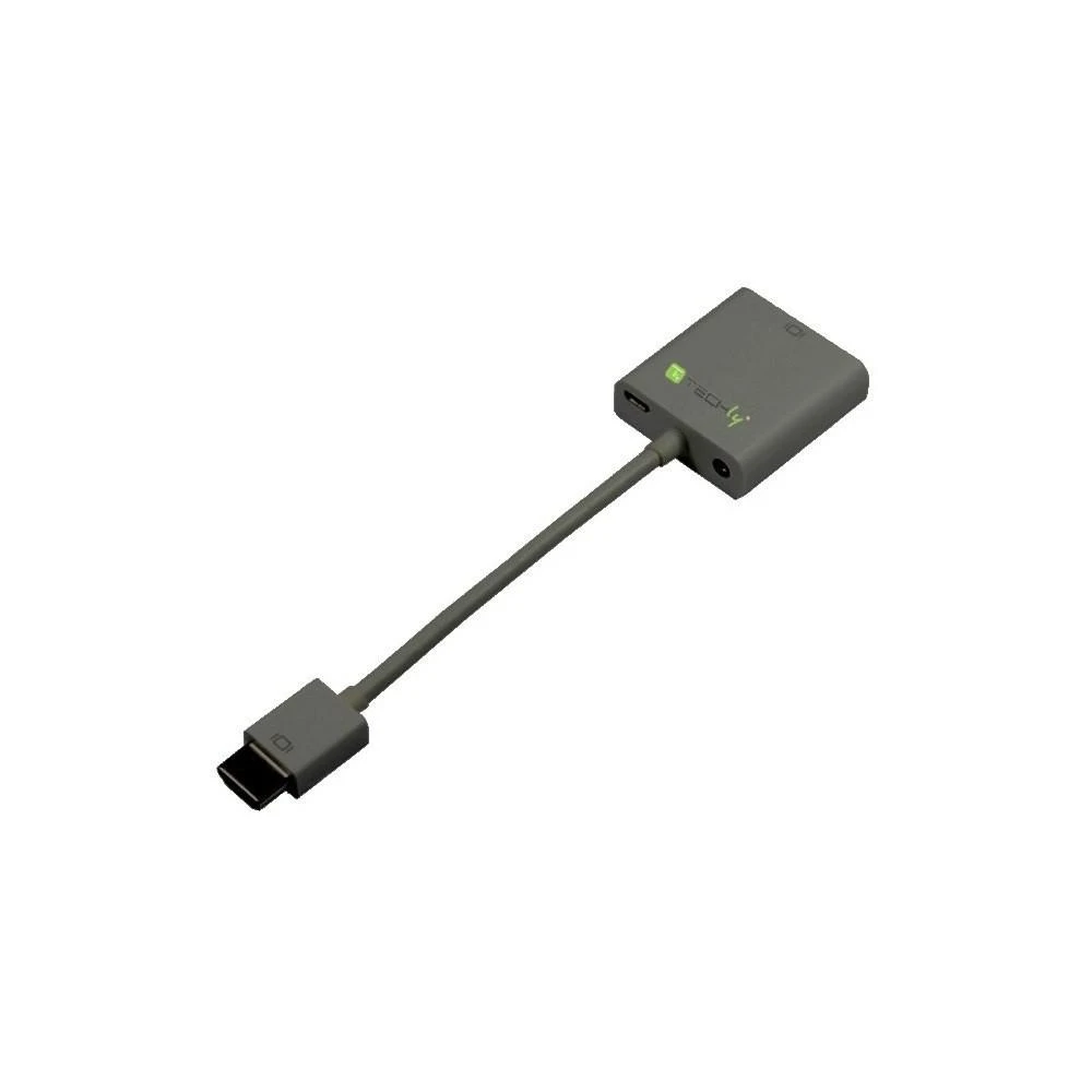 Techly Techniškai HDMI - VGA+3.5mm+Micro USB B M/F Juoda