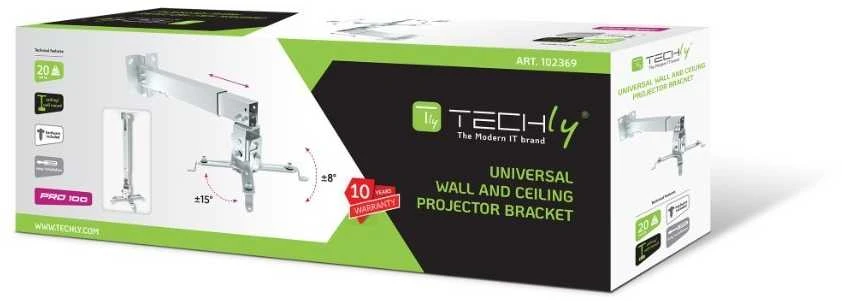 Laikiklis Techly 102369, 20 kg, reguliuojamas aukštis 43–65/35–56 cm, su pasvirimo ir pasukimo reguliavimu