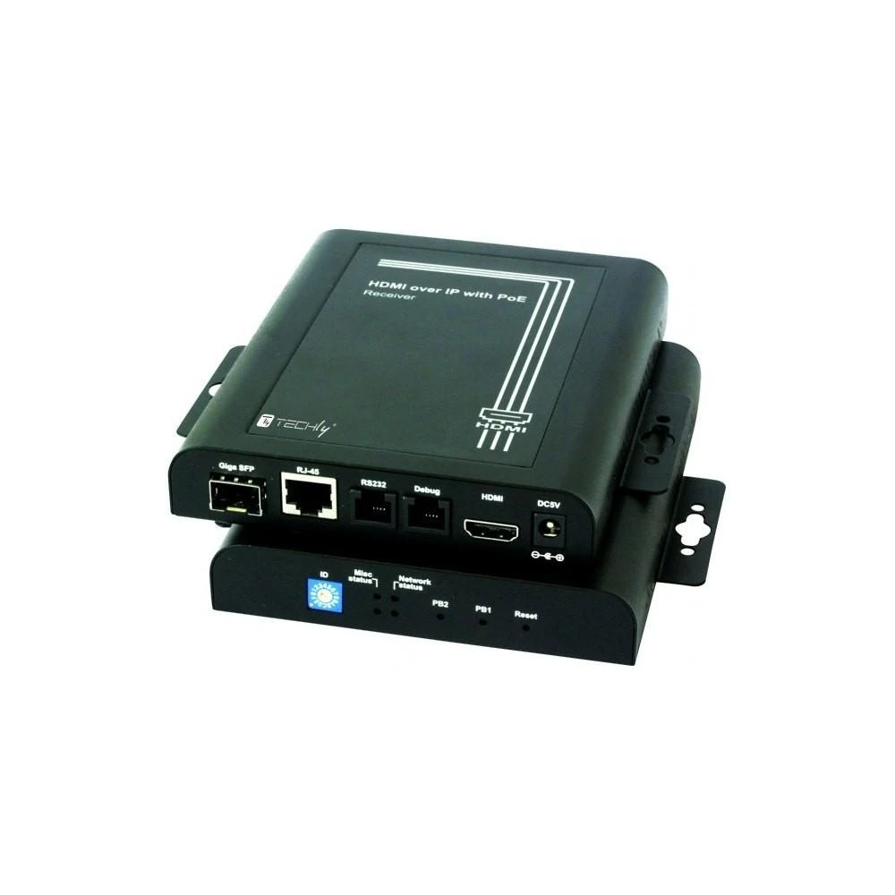 „Techly 020515“ HDMI ilgintuvo imtuvas per susuktą porą, RJ45 PoE, skirtas televizoriaus sienai