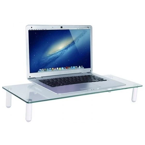 Techly ICA-MS 461 monitoriaus laikiklis arba stovas 81,3 cm (32") Laisvai stovintis Permatomas, Balta