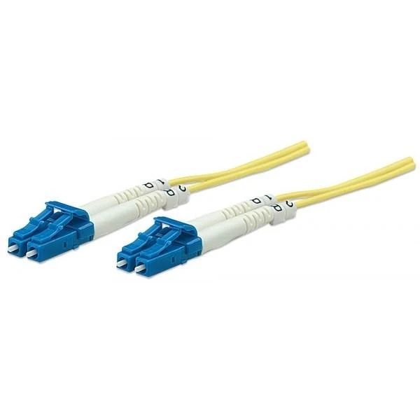 Intracom Techly 1m LC/LC 9/125 optinio pluošto kabelis Geltona