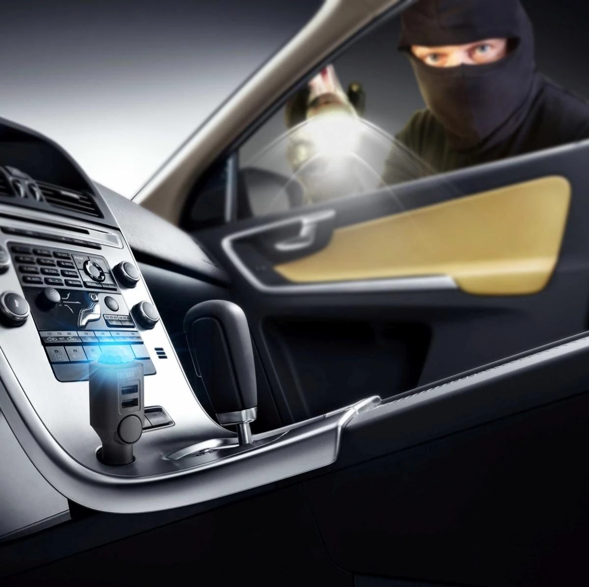 Universali signalizacija, automobilinis USB įkroviklis Technaxx Universal Mobile & Auto Alarm TX-100