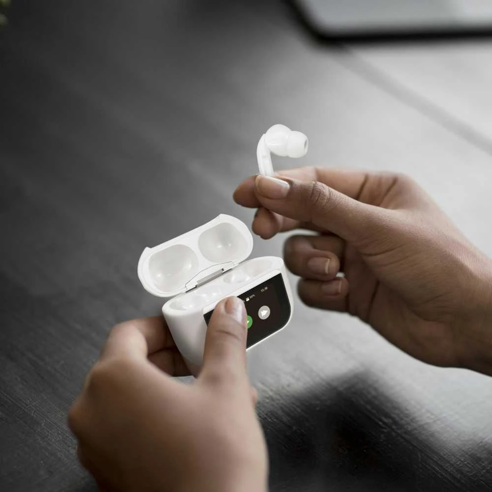 Ausinės Technaxx MusicMan TWS ANC In-Ear Pro with įkrovimo dėklas, Baltas (BT-X72)