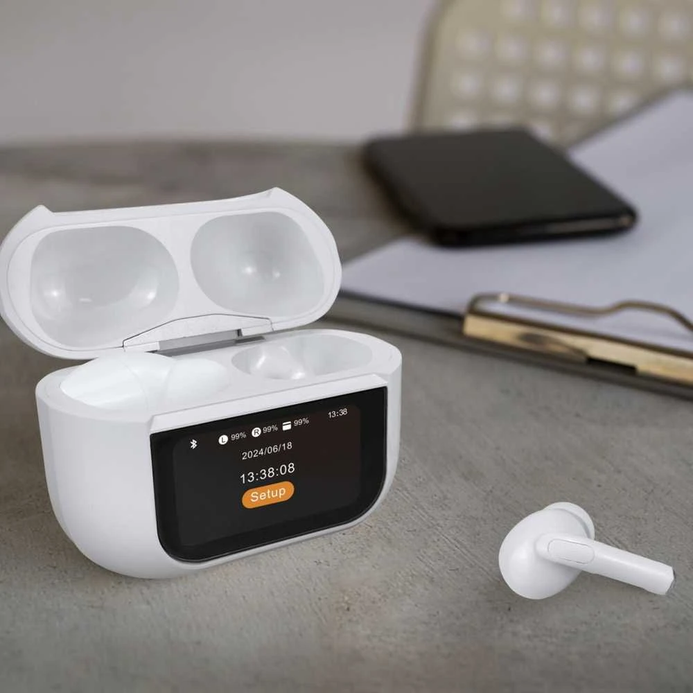 Ausinės Technaxx MusicMan TWS ANC In-Ear Pro with įkrovimo dėklas, Baltas (BT-X72)