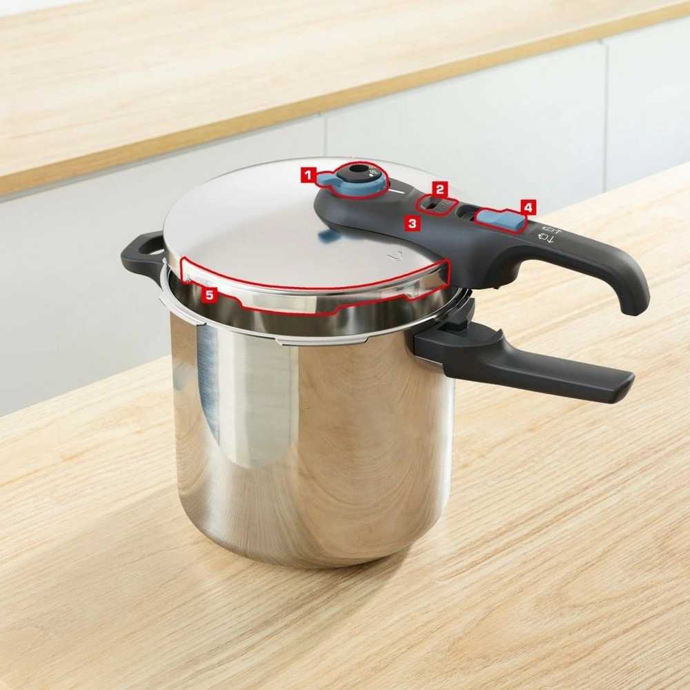 Slėginė viryklė TEFAL SECURE TRENDY 8L P2584401