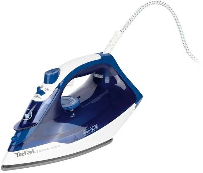 TEFAL | FV2838E0 | Garų lygintuvas | 2400 W | Vanduo tank capacity 270 ml | Continuous steam 40 g/min | Mėlyna/Baltas