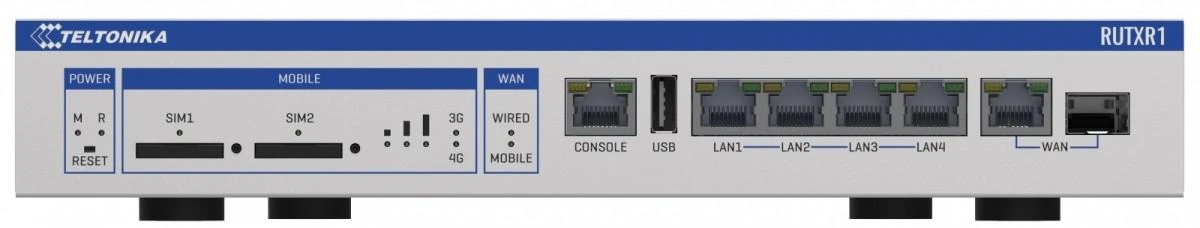 Šakotuvas Teltonika RUTXR LTE Maršrutizatorius | Enterprise Rack-Mountable SFP/LTE Maršrutizatorius | RUTXR1 | 802.11ac | 867 Mbit/s | 10/100/1000 Mbit/s | Ethernet LAN (RJ-45) jungtys 4xLAN jungtys, 1xSFP port, 1xWAN port | MU-MiMO Yes | 4G | 1