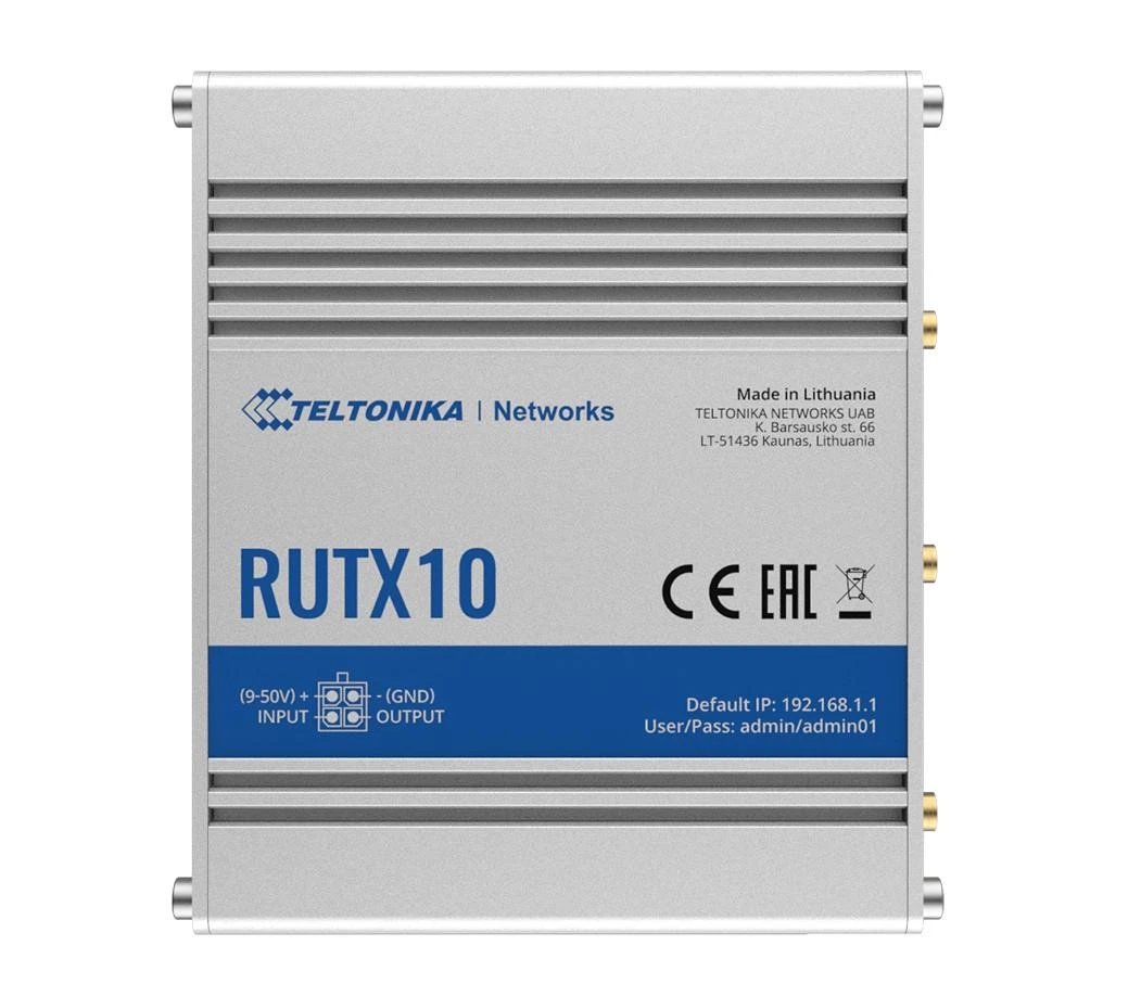 Šakotuvas Maršrutizatorius belaidis Teltonika RUTX10000000 (2,4 GHz, 5 GHz)