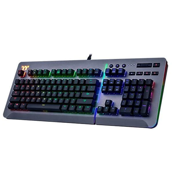 Klaviatūra Thermaltake Level 20 RGB Titanium Cherry MX Mėlyna