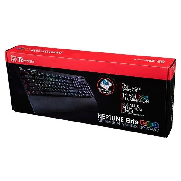 Klaviatūra Thermaltake eSports KB-NER-TBBRUS-01 (mechaninė, USB 2.0, juodos spalvos