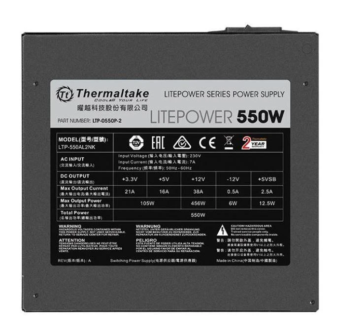 Maitinimo blokas Thermaltake Litepower II Juodas 550W PS-LTP-0550NPCNEU-2 (Active, 120mm)