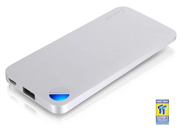 Powerbank Luxa2 P2 aliuminio maitinimo blokas 5000mAh Sidabrinė