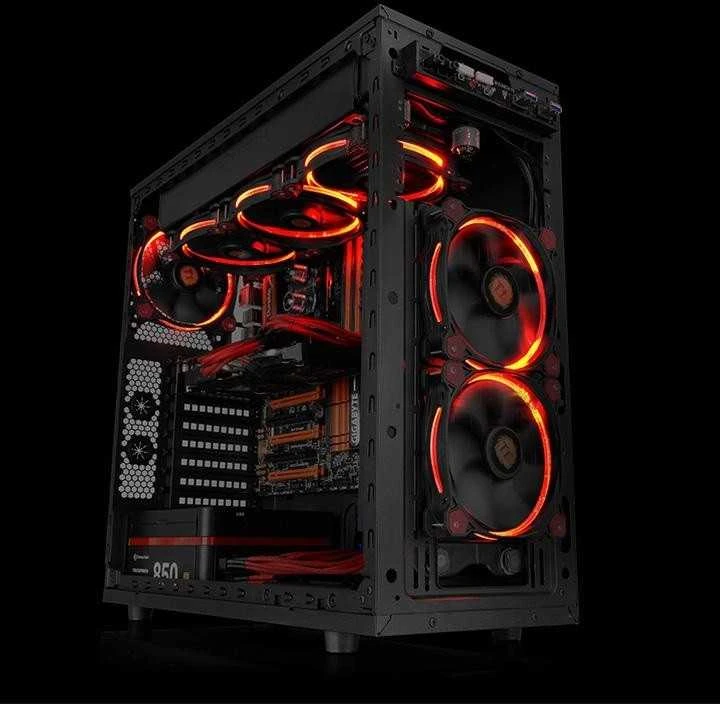 THERMALTAKE Riing 14 Raudonas LED ventiliatorius aukšto statinio slėgio