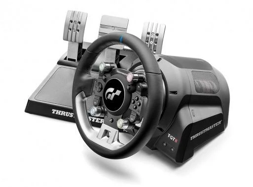 Žaidimų vairas Thrustmaster T−GT II + Baza, Juodos spalvos