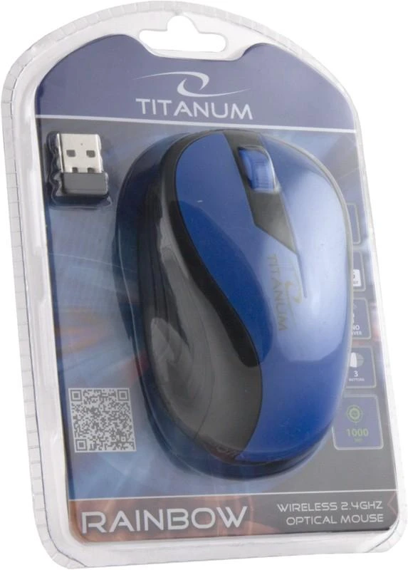Titanum Belaidė pelė Esperanza TM114B, mėlynai juoda
