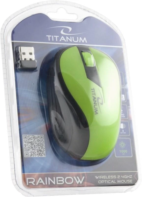 Belaidė pelė Titanum TM114G, žalia