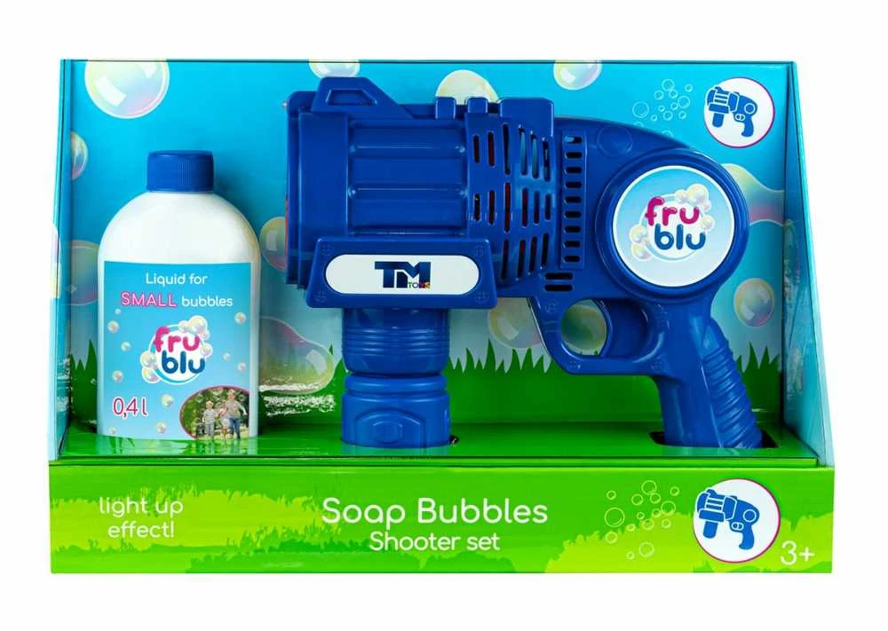 TM Toys Muilo burbulų šautuvas Fru Blu su LED ir 0,4 l skysčiu