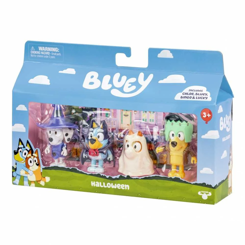 Bluey - 4 figūrėlių rinkinys - Helovinas (90266)