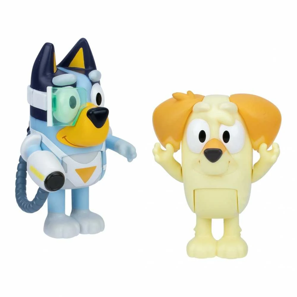 Bluey - Bluey figūrėlių 2 vnt. pakuotė - Staigmenos Blasterio kostiumas (90322)