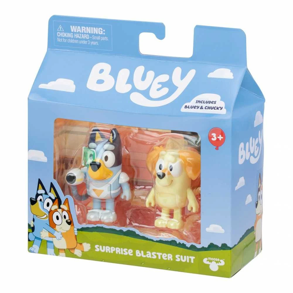 Bluey - Bluey figūrėlių 2 vnt. pakuotė - Staigmenos Blasterio kostiumas (90322)