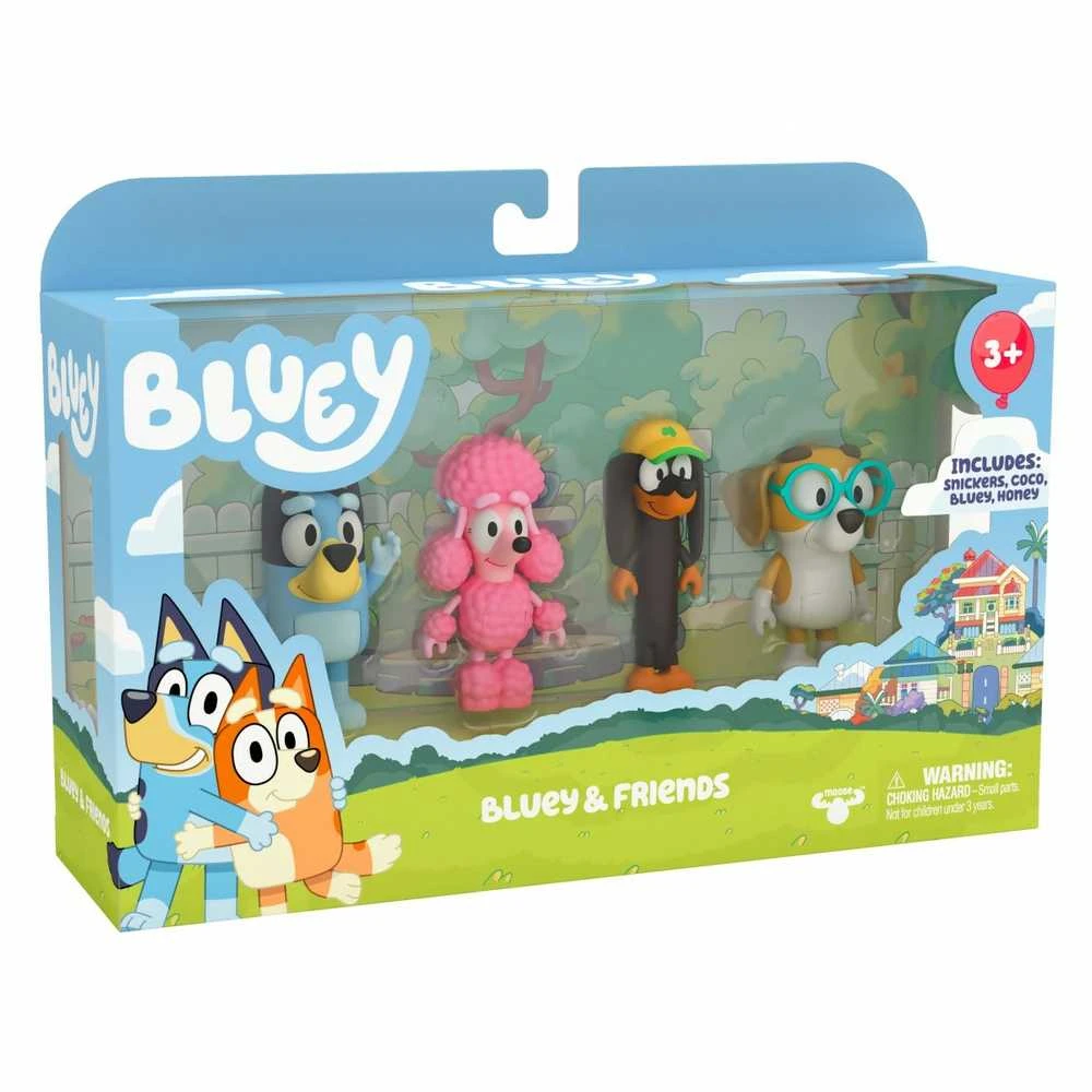 TM Toys Bluey - 4 figūrėlių rinkinys - Bluey ir draugai (90202)