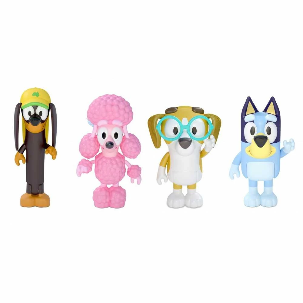 TM Toys Bluey - 4 figūrėlių rinkinys - Bluey ir draugai (90202)