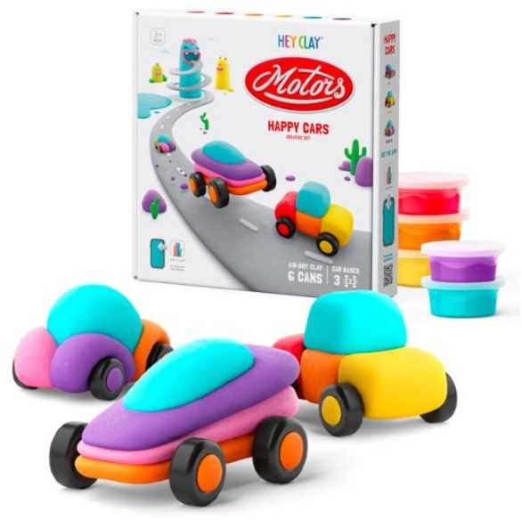 TM Toys Hey Clay juokingų automobilių rinkinys