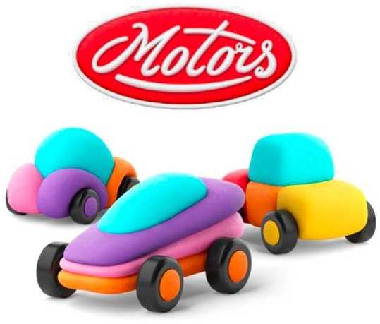 TM Toys Hey Clay juokingų automobilių rinkinys