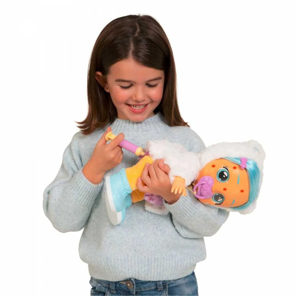 Lėlė kūdikis su priedais Tm Toys Cry Babies Kristal Gets Sick & Feels Better